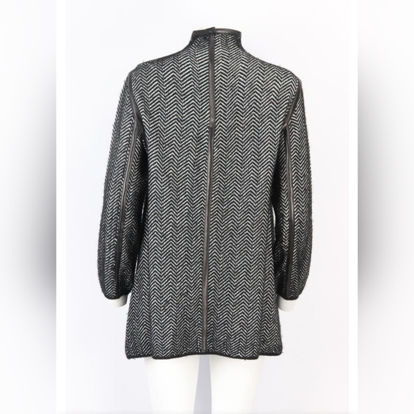 Tom Ford leather trimmed cashmere blend sweater size Large - Picture 3 of 16
